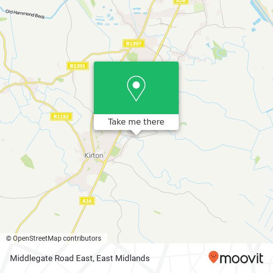 Middlegate Road East map