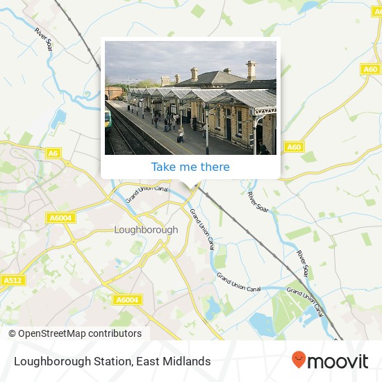 Loughborough Station map