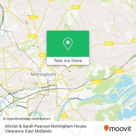 Alistair & Sarah Pearson Nottingham House Clearance map