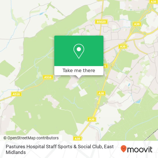 Pastures Hospital Staff Sports & Social Club map