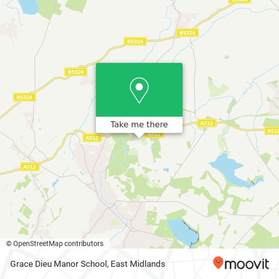 Grace Dieu Manor School map