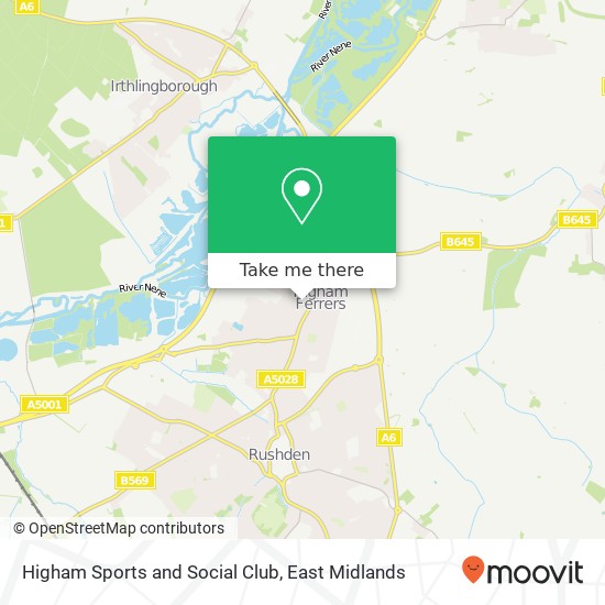 Higham Sports and Social Club map