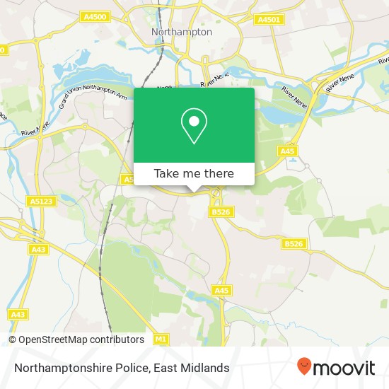 Northamptonshire Police map