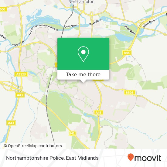 Northamptonshire Police map