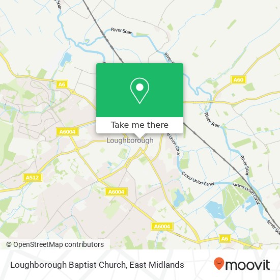 Loughborough Baptist Church map