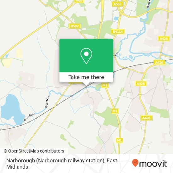 Narborough (Narborough railway station) map