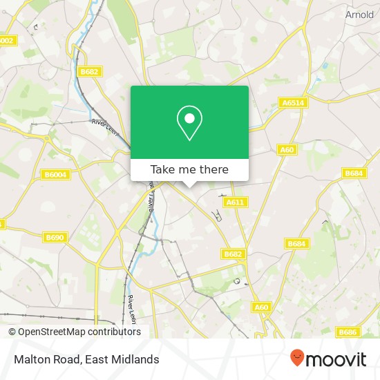 Malton Road map