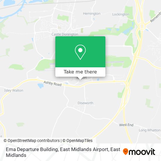 Ema Departure Building, East Midlands Airport map