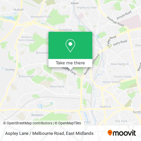 Aspley Lane / Melbourne Road map