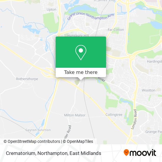 Crematorium, Northampton map