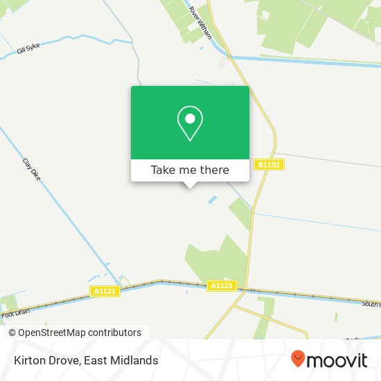 Kirton Drove map