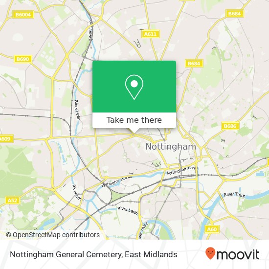 Nottingham General Cemetery map