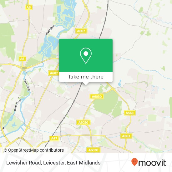 Lewisher Road, Leicester map