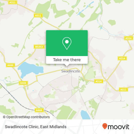 Swadlincote Clinic map