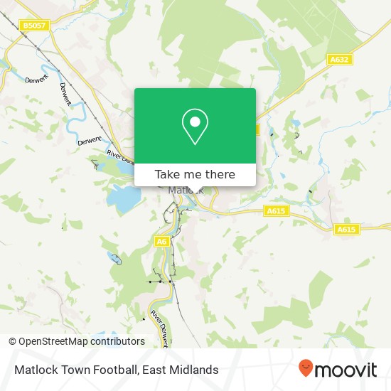 Matlock Town Football map