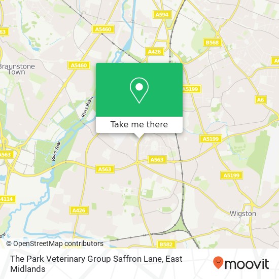 The Park Veterinary Group Saffron Lane map