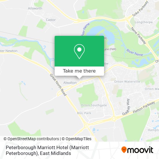 Peterborough Marriott Hotel (Marriott Peterborough) map