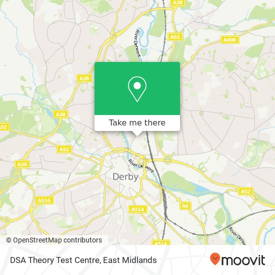 DSA Theory Test Centre map
