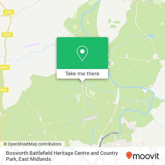 Bosworth Battlefield Heritage Centre and Country Park map