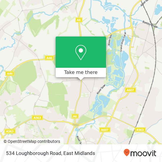 534 Loughborough Road map