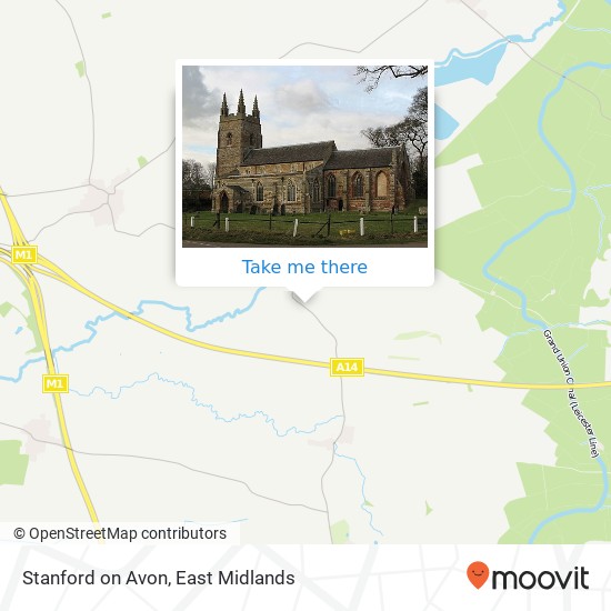 Stanford on Avon map