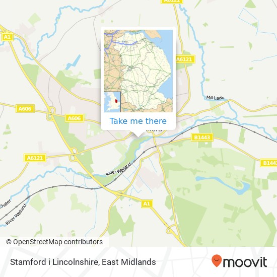 Stamford i Lincolnshire map
