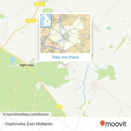 Claybrooke map