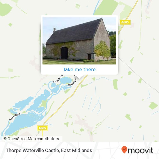 Thorpe Waterville Castle map