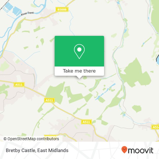 Bretby Castle map