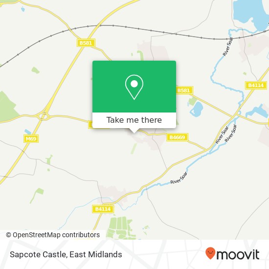 Sapcote Castle map