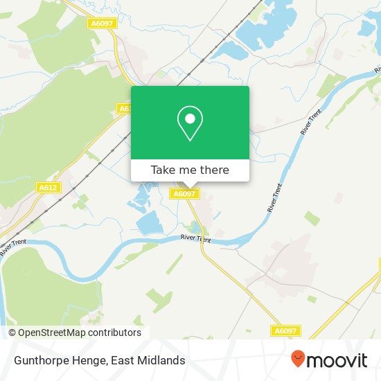 Gunthorpe Henge map
