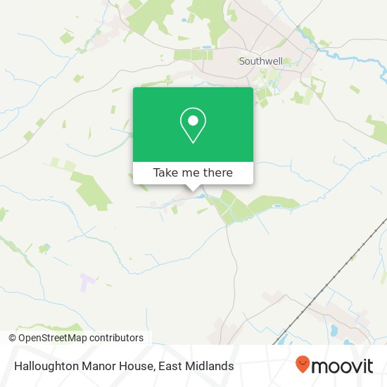 Halloughton Manor House map
