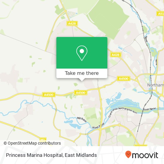 Princess Marina Hospital map