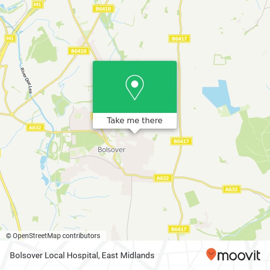 Bolsover Local Hospital map