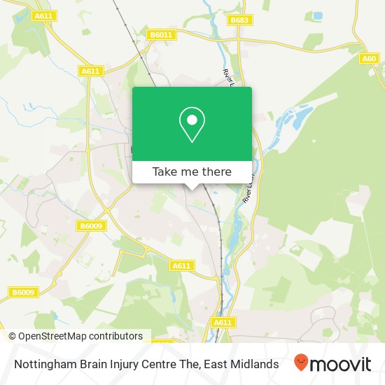 Nottingham Brain Injury Centre The map