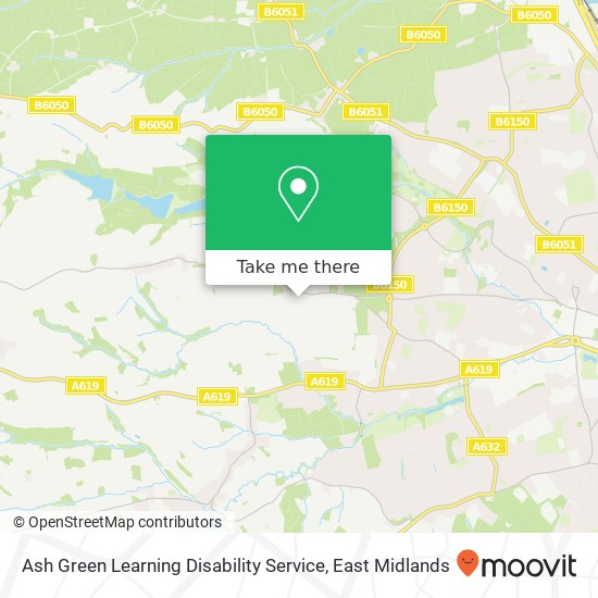 Ash Green Learning Disability Service map