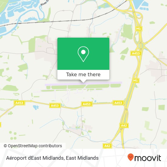 Aéroport dEast Midlands map
