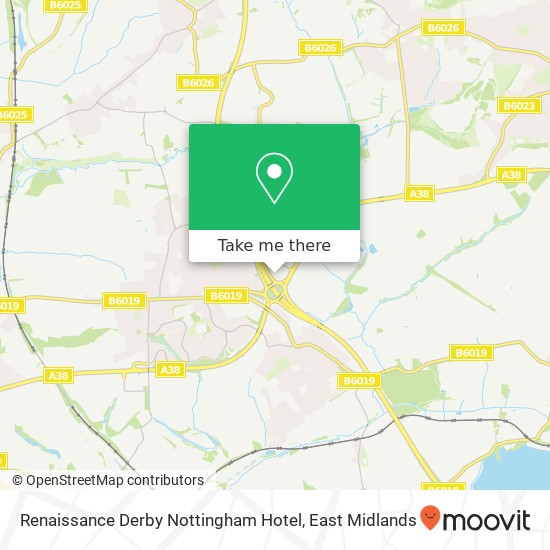 Renaissance Derby Nottingham Hotel map