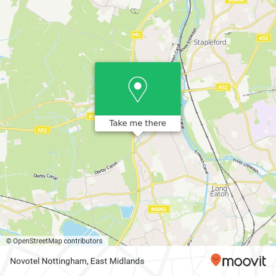 Novotel Nottingham map