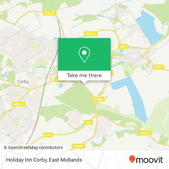 Holiday Inn Corby map