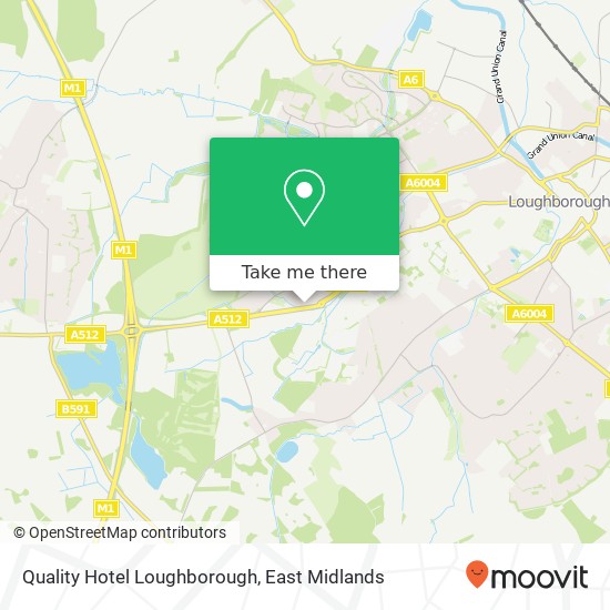 Quality Hotel Loughborough map