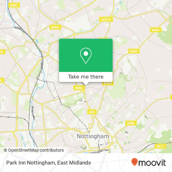 Park Inn Nottingham map