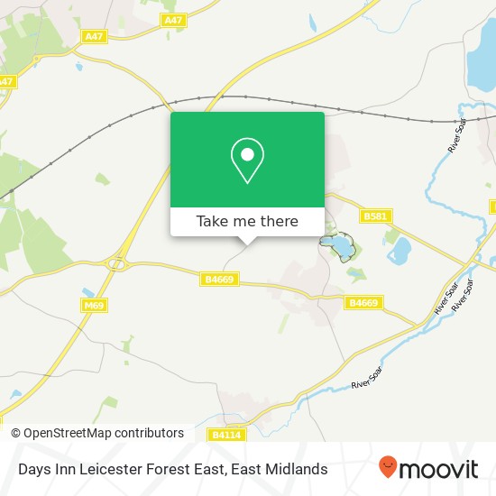 Days Inn Leicester Forest East map