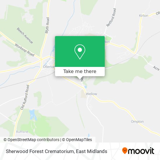 Sherwood Forest Crematorium map