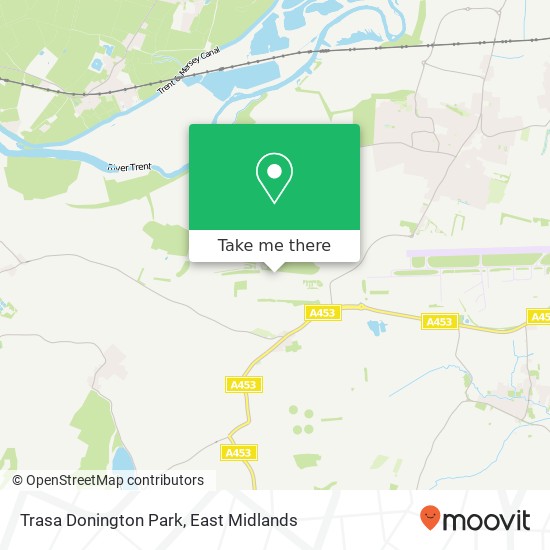Trasa Donington Park map