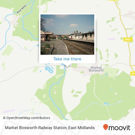 Market Bosworth Railway Station map