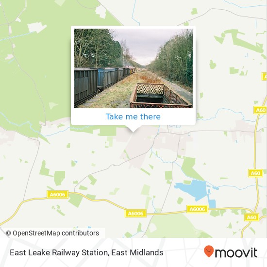 East Leake Railway Station map