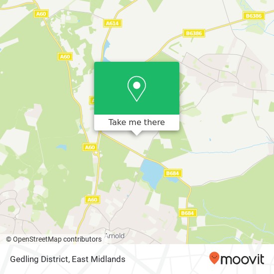 Gedling District map