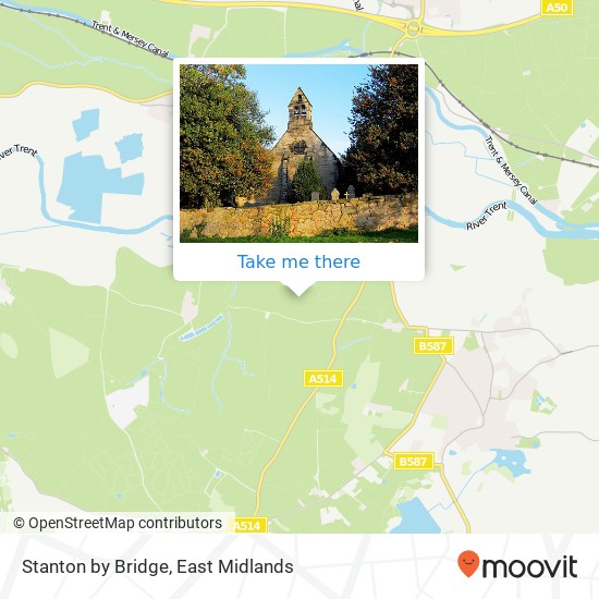 Stanton by Bridge map