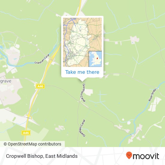 Cropwell Bishop map